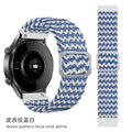 A Applicable Samsung watch567 strap Redmi watch 5 adjustable braided strap Huawei gt6/4/5 strap Qme Wave blue and white 22mm