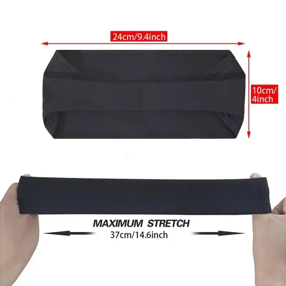 Sports Headbands Solid Elastic Non Slip Quick Dry Workout Fitness Qme