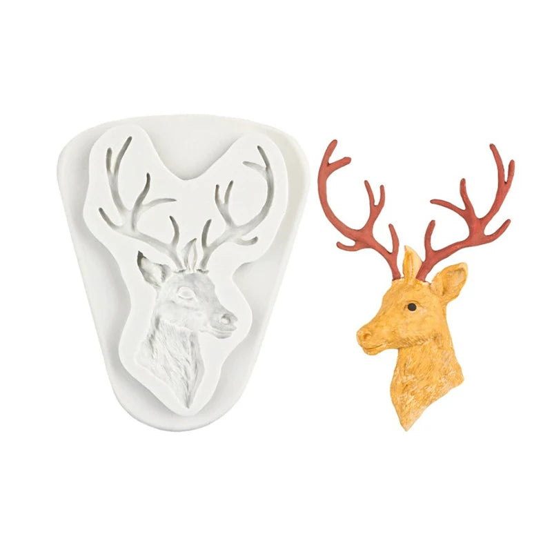 Chocolate Gumpaste Mold Fondant Tools Soap Christmas Deer Head Qme Default Title