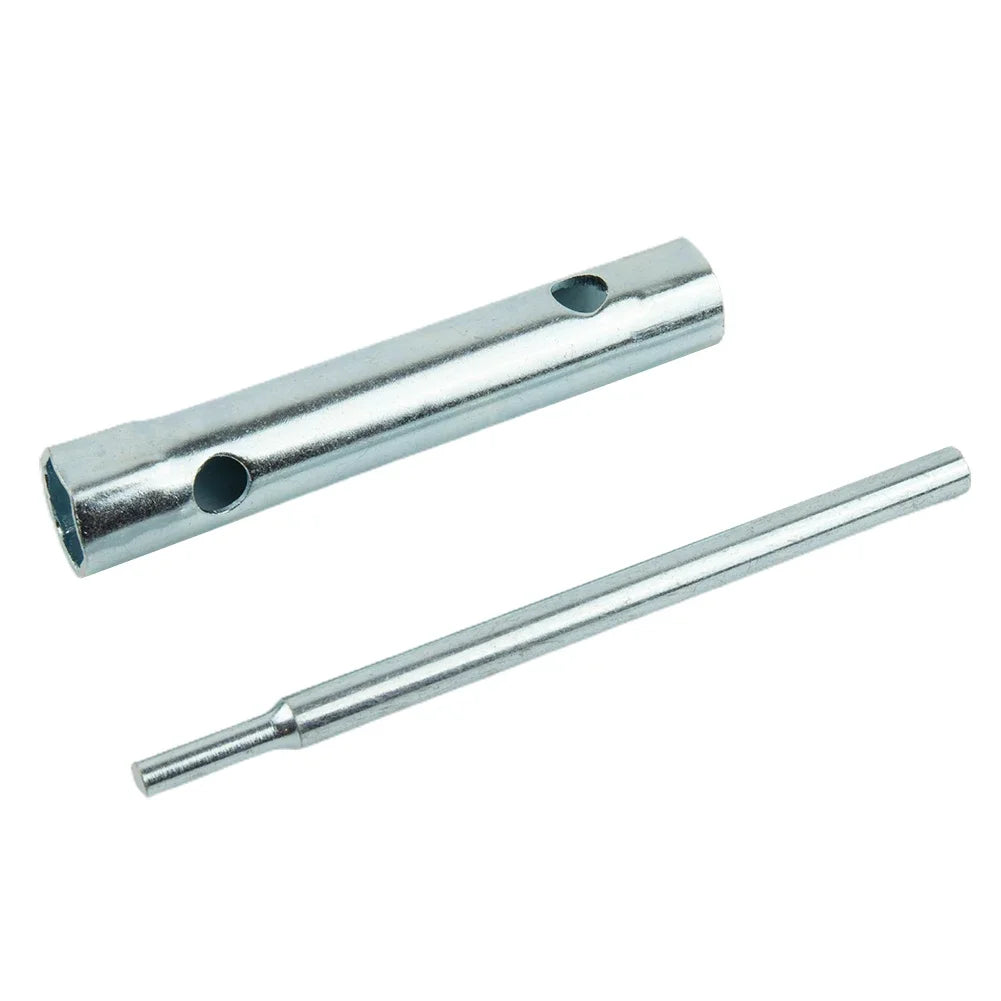 6PC 8-17mm Metric Tubular Box Wrench Set Tube Hollow Socket Wrench Filter Wrench Professional Automotive Repair Tool Set Qme