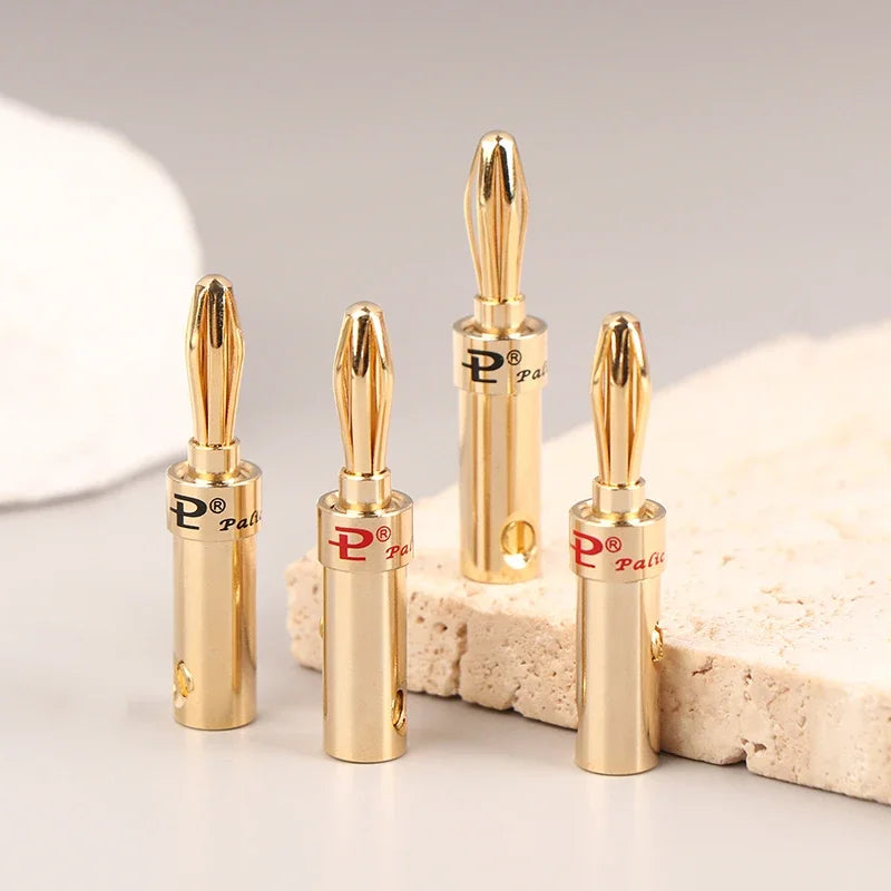 Gold-plated Copper Cross Banana Speaker Plug Connector Adapter Audio Qme