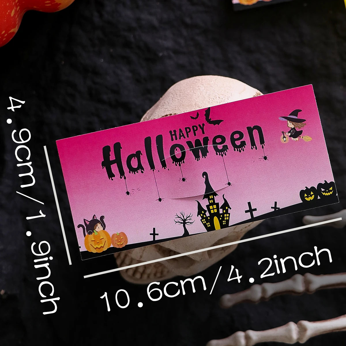 30-Pack Halloween Glow Sticks: Fun Glow Sticks Designed Specifically for Halloween, Featuring 3 Different Designs to Celebrate Qme