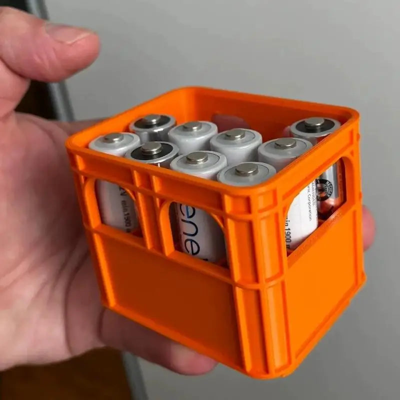 DIY Beer Crate No 5 Aa 7 Aaa 18650 Battery Stackable Storage Basket Qme