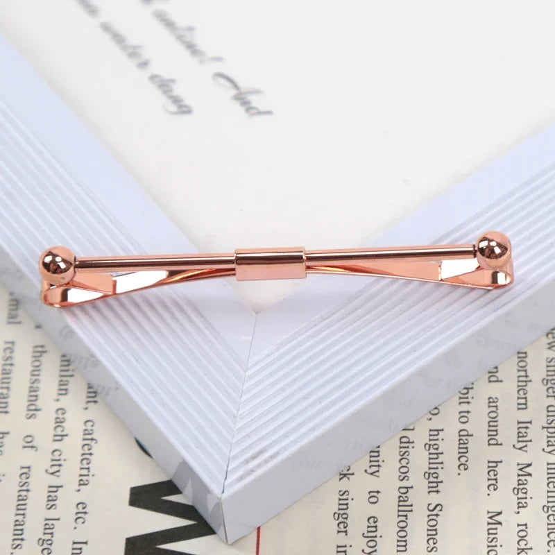 Men Metal Copper Collar Clip Shirt High-grade Non-injury Clothing Women Prevent Exposure Buckle Neckwear Clips Gifts Accessories Qme ROSE GOLD COLOR