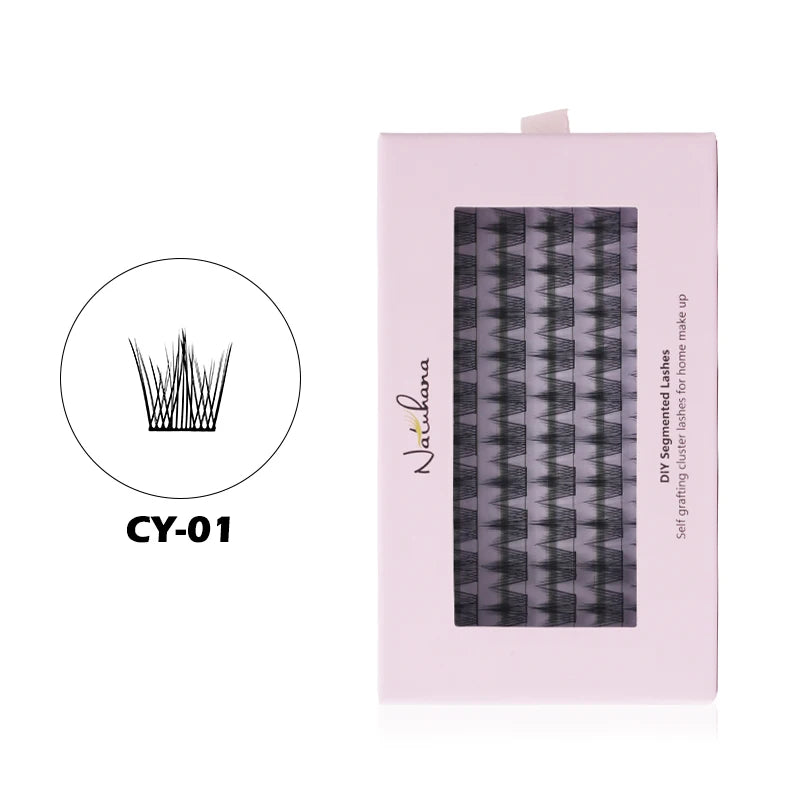 NATUHANA 20D 30D 40D 50D 60D 80D Cluster Eyelashes DIY Individual