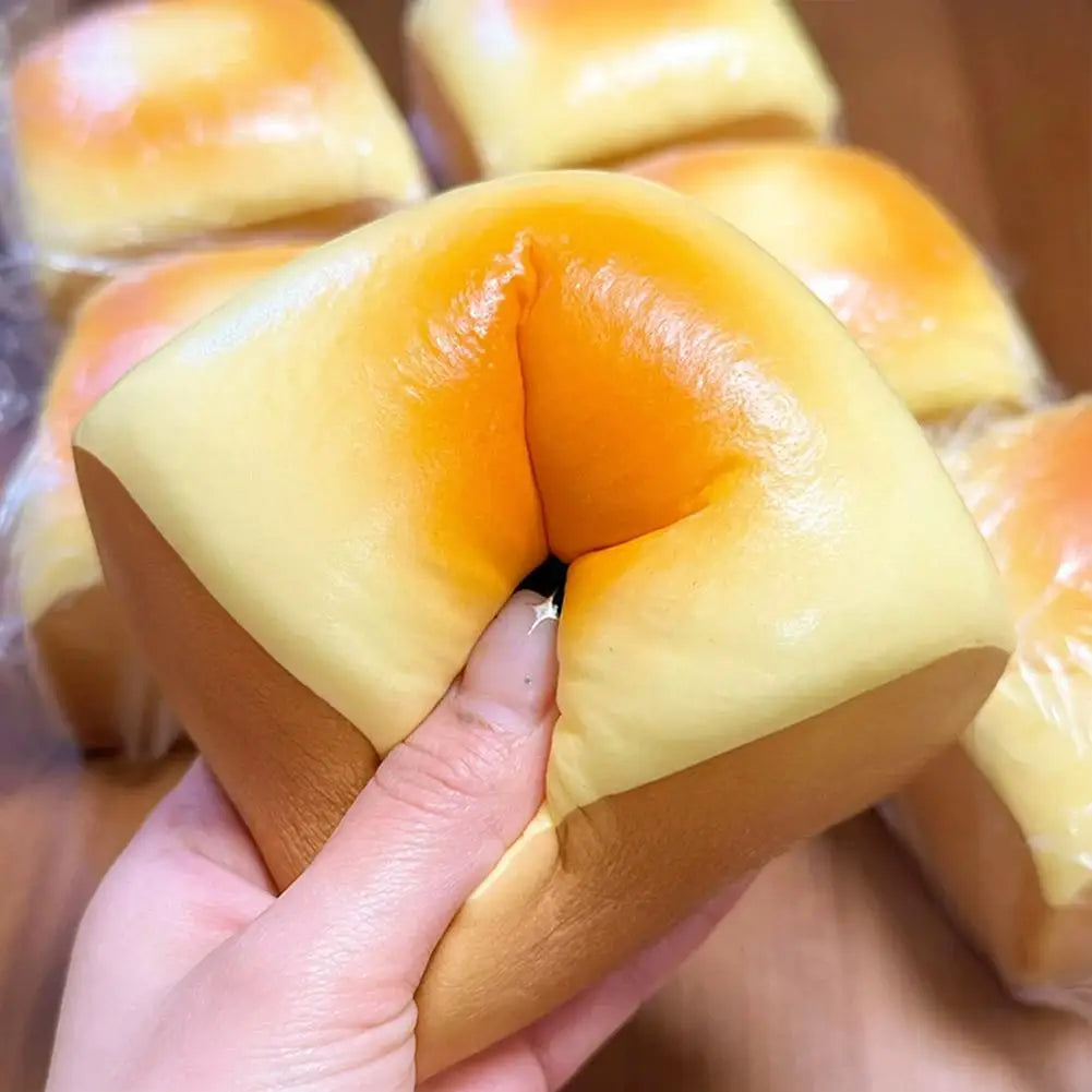 Thick Grilled Cheese Bread Squishy Buttery Slow Rise Toy Realistic Qme