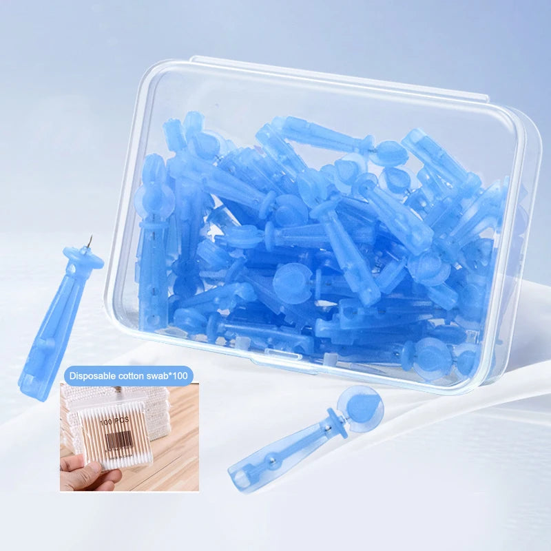 50 Disposable Acne Extraction Needles Precision Skincare Tools Pimple Qme one size blue