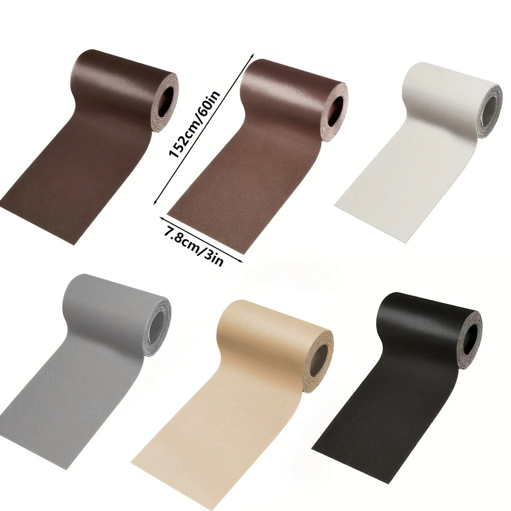 Leather Repair Tape, Multi-Color Available, Self-Adhesive Leather Patch for Furniture, Car Seats, Office Chairs, and Repair Kits Qme