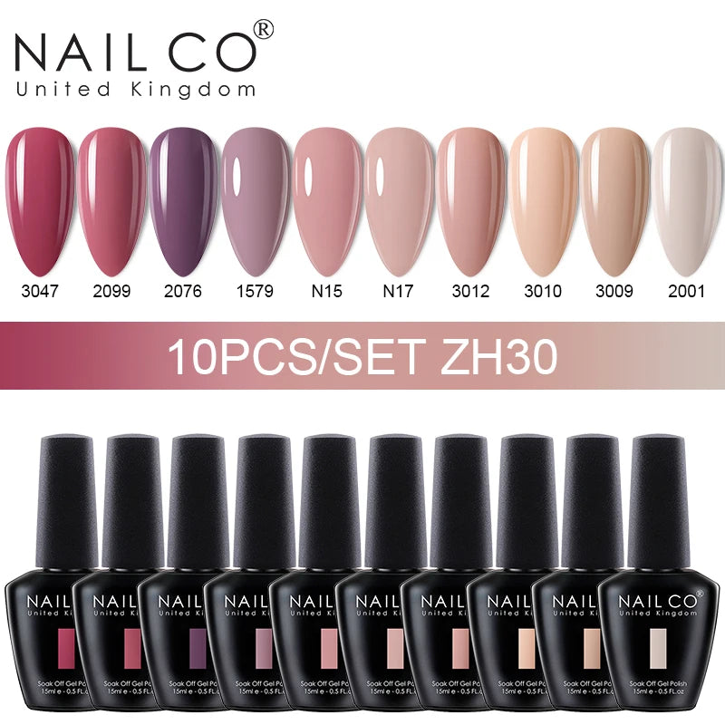 NAILCO Jelly Macarone Gel Polish Nail Art All Manicure Semi-permanent Qme NC-10H-ZH30