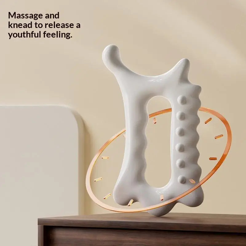 Ergonomic Handheld Gua Sha Board Non-ceramic Massage Tool Face Body Qme