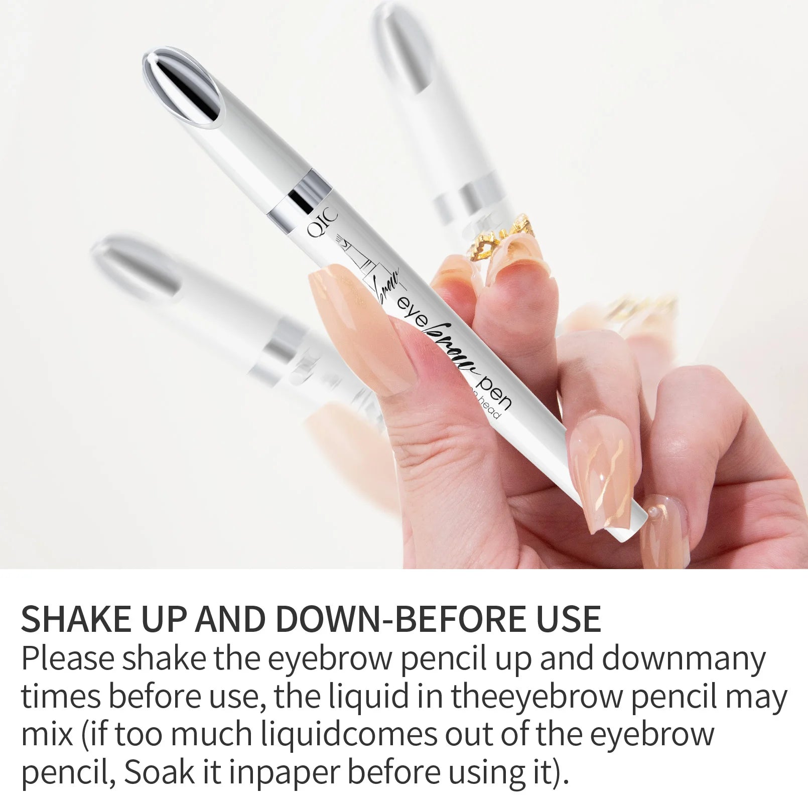 4 Colors Available 4 Split Tip Waterproof Eyebrow Pen, Long Lasting Anti-smudge Four-head Natural Microblading Eyebrow Pen Qme
