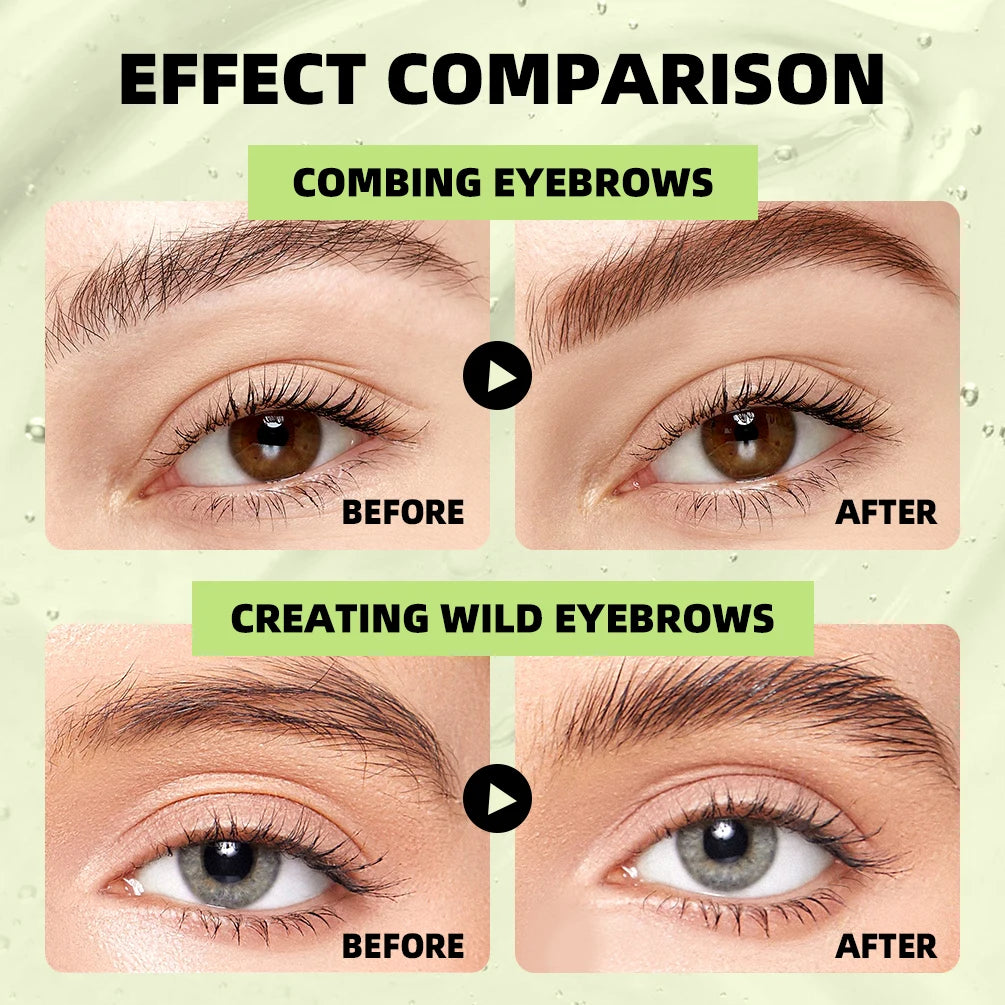 QIBEST Waterproof Transparent Gel Eyebrow Styling Cream Lasting Fixing Natural Makeup Clear Liquid Eyebrow Styling Gel Beauty Qme