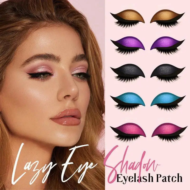 Colorful Lazy Eyelash Stickers Reusable Eye Shadow Patch Waterproof Qme
