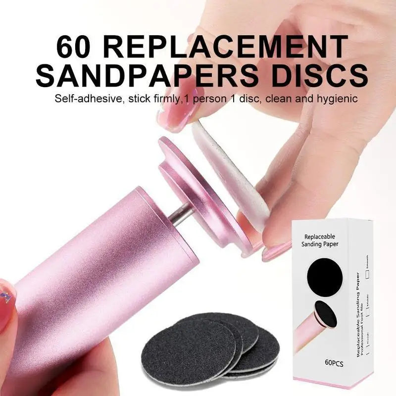 Electric Foot File for Home Use - Removes Dead Skin, Calluses & Hard Skin, Complete Pedicure Set for Smooth Feet" Qme