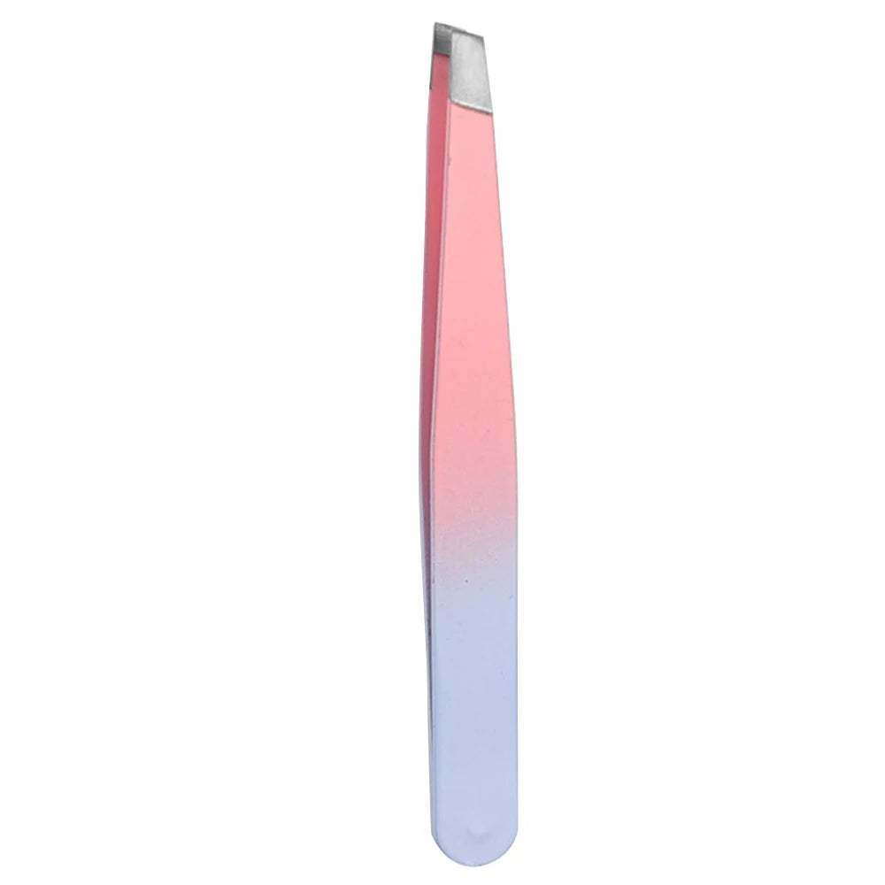 Colorful Eyebrow Tweezers Professional Stainless Steel Men Women Qme E