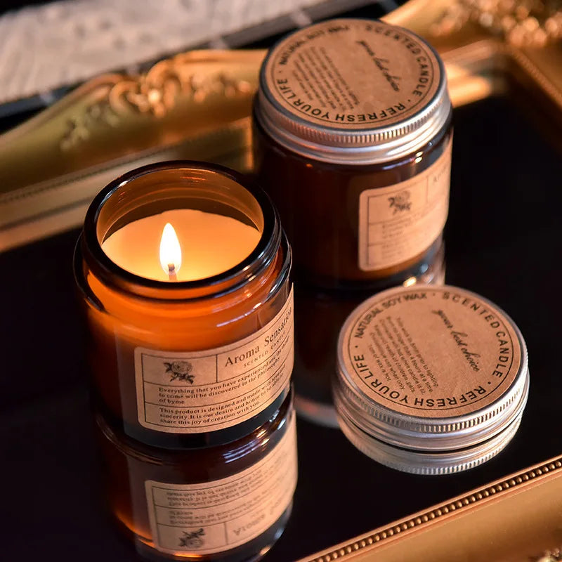 Scented Candles Smokeless Soy Candle Essential Oil Aromatic Candle Luxury Decoration Candle Wedding Gifts Party Home Decoration Qme