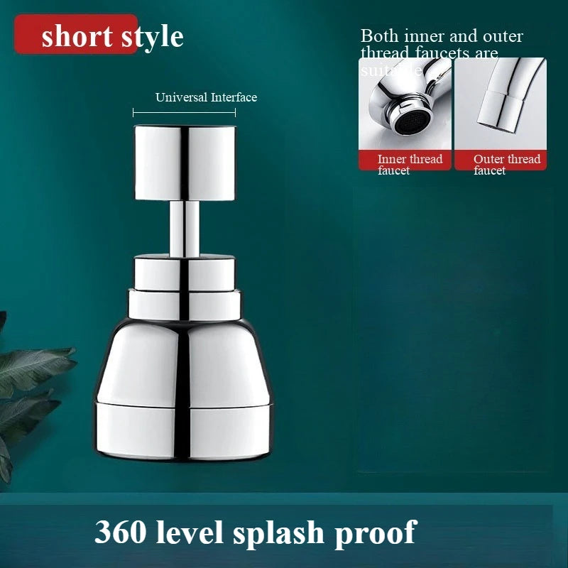 Kitchen Sink Faucet Aerator 3 Modes Anti-splash Water Saving Tap Nozzle Universal Rotate Water Filter Tap Sprayer Adapter Qme