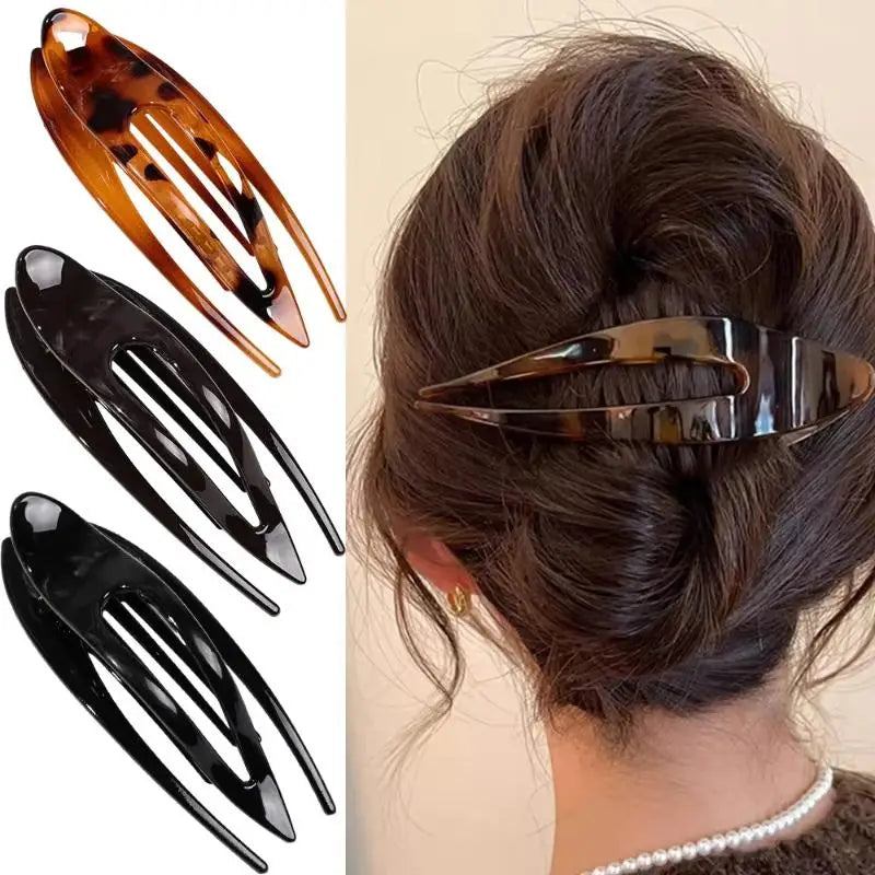 Fashion Acrylic Hairpin Duckbill Hair Claw Crab Barrette Clip Women Qme