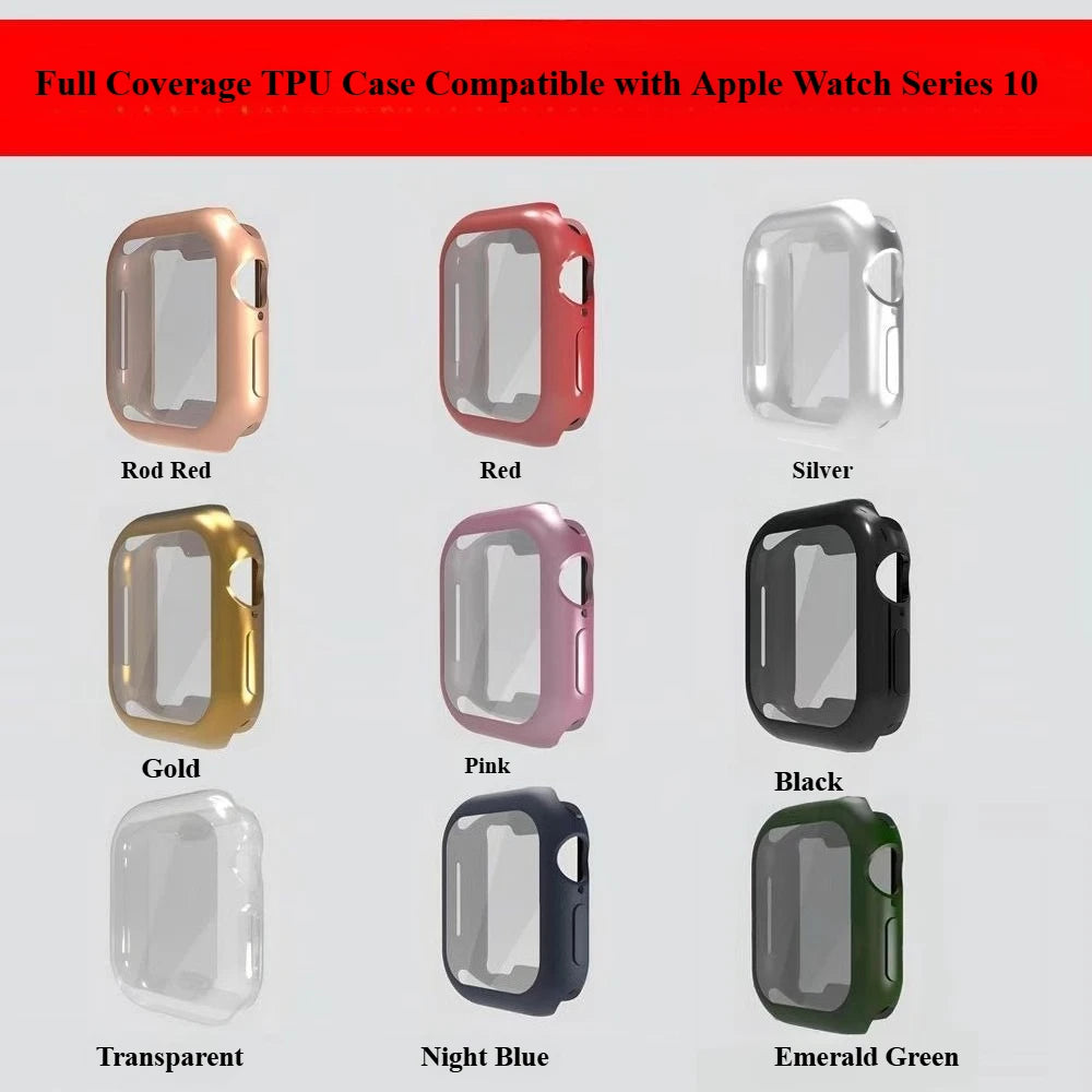 2 PCS Waterproof Screen Protector for Apple Watch 6/5/4/SE 38MM 41MM 42MM 44MM 45MM 49MM Tempered Glass for Iwatch 10 42MM 46MM Qme