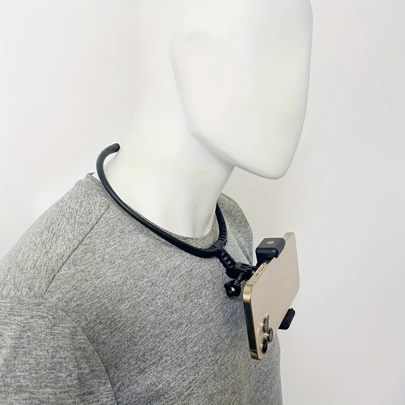 Neck Mount Phone Holder - POV Vlogging First-Person View Smartphone Stand Qme