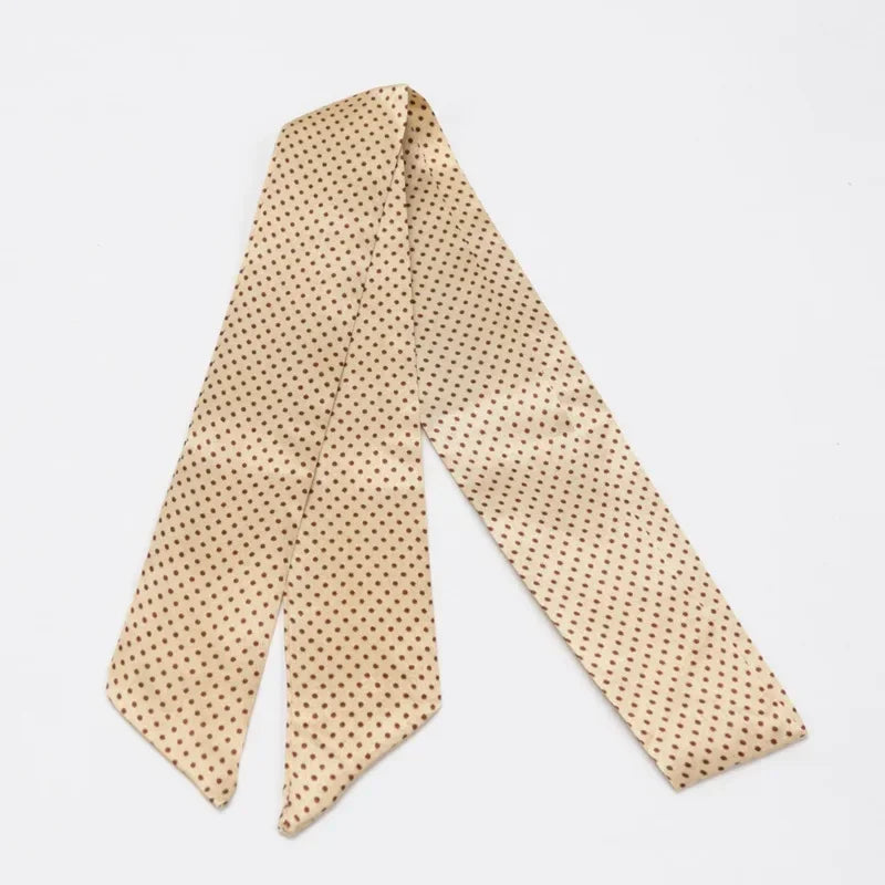 Skinny Scarf Hair Small Women Simple Handle Ribbon Fashion Printing