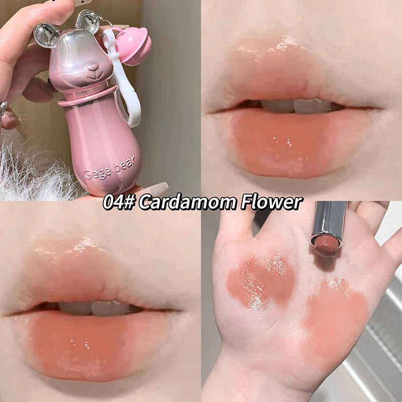 Gege Bear Sweet Pendant Lipstick Matte Mirror Textures Watery Qme GX1292-4