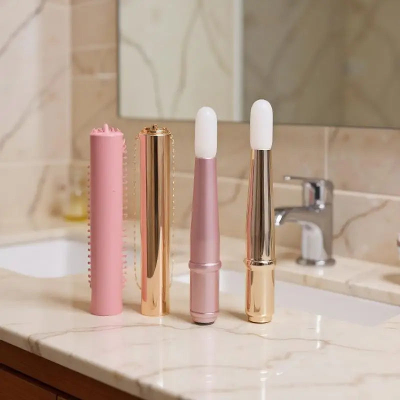 Mini Silicone Lip Concealer Brush Protective Cover Chain Applicator Qme