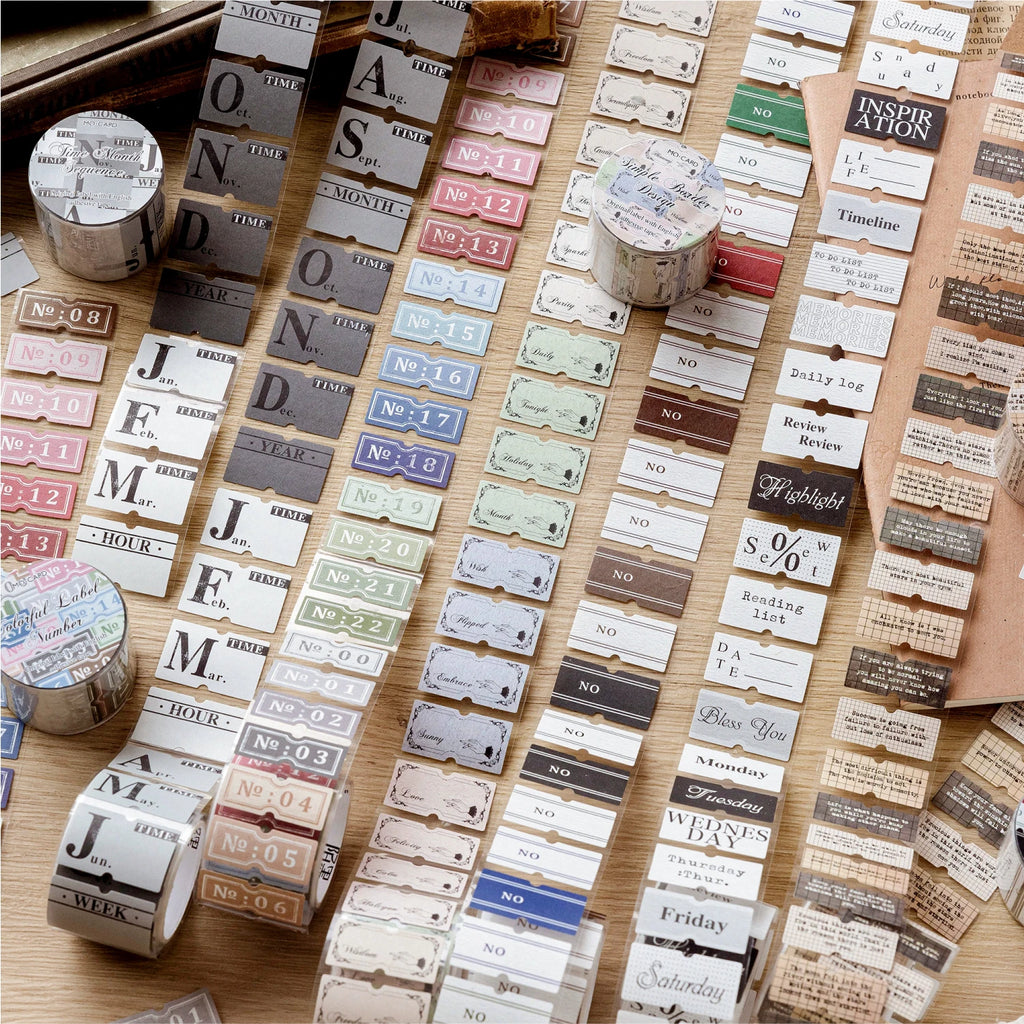 TIANZI 40mm*2m Labeling primitives Decorative Tape Creative Washi Tape Back to School School Stationery Qme