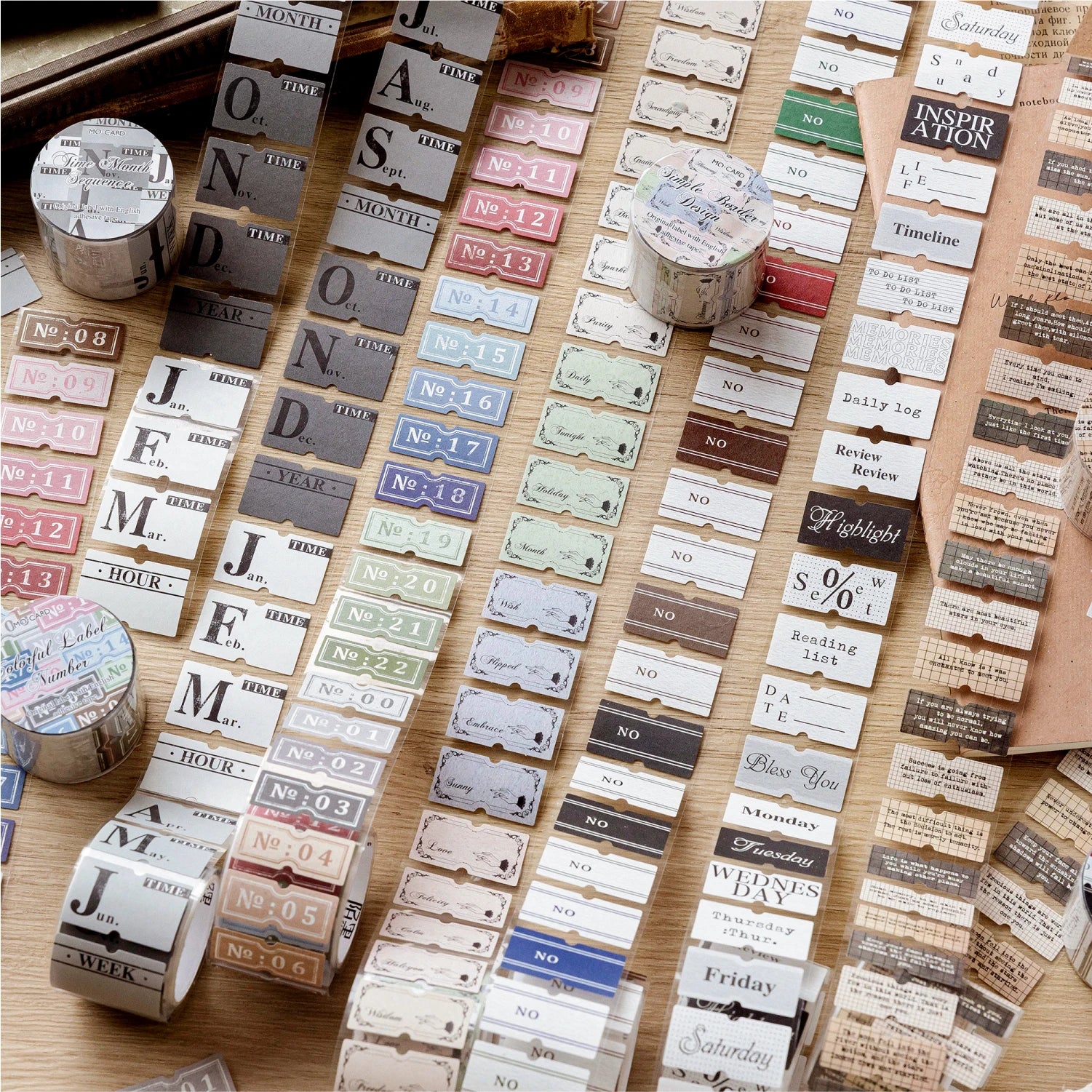 TIANZI 40mm*2m Labeling primitives Decorative Tape Creative Washi Tape Back to School School Stationery Qme