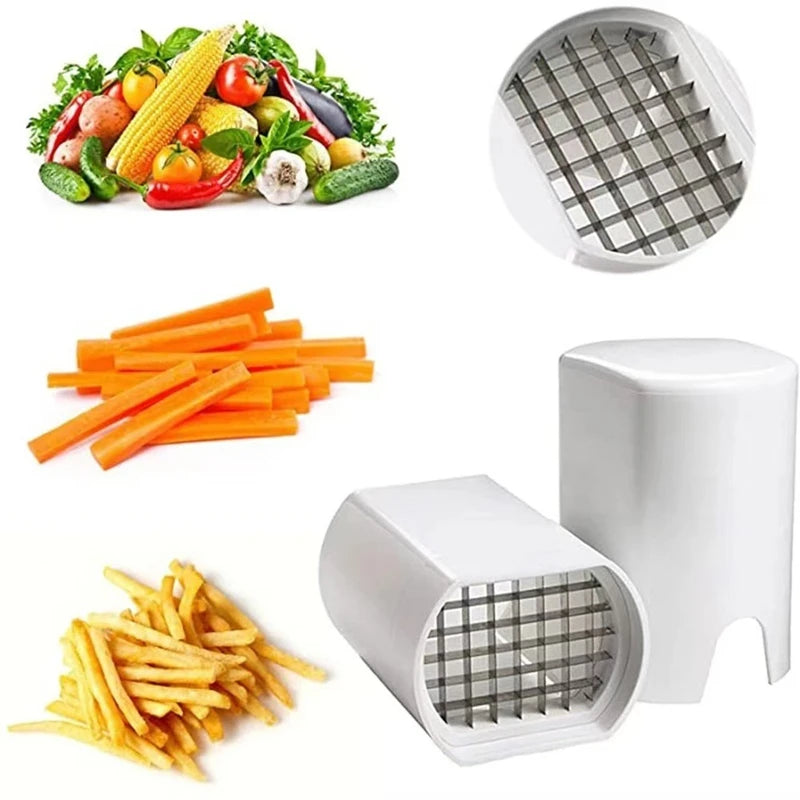French Fry Cutter Natural Cut Rapid Slicer Vegetable Potato Tool Food Veggie Dicer Veg Chopper Kitchen Gadgets For Home Use Qme