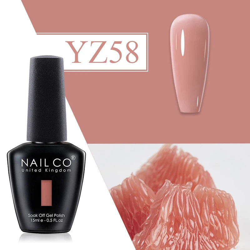NAILCO Red Gel Nail Polish Wine Purple Semi Permanent Soak Off UV