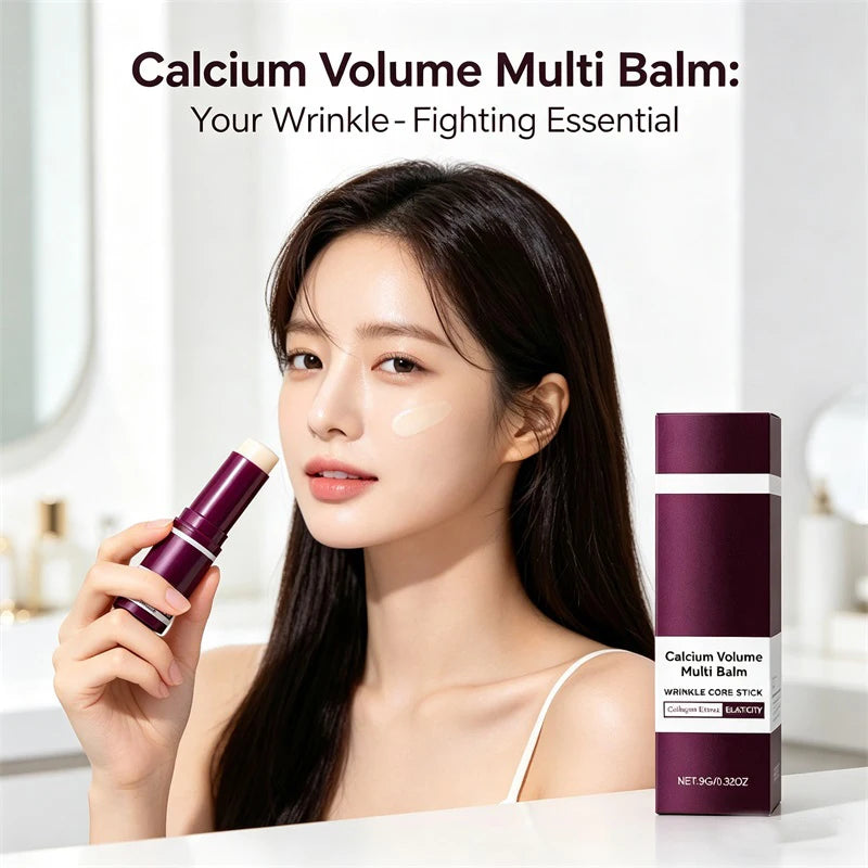 Calcium Volume Multi Balm Deep Hydration Face Skin Elasticity Enhanced Puffy Eyes Treatments Anti Wrinkle Collagen Balm Stick Qme
