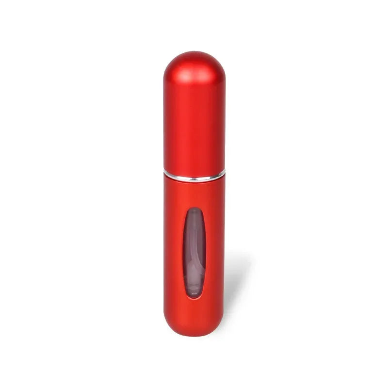 5ml Portable Perfume Atomizer Liquid Container Portatil For Cosmetics Mini Aluminum Spray Alcochol Empty Refillable Bottle Qme 5ml-Matte Red