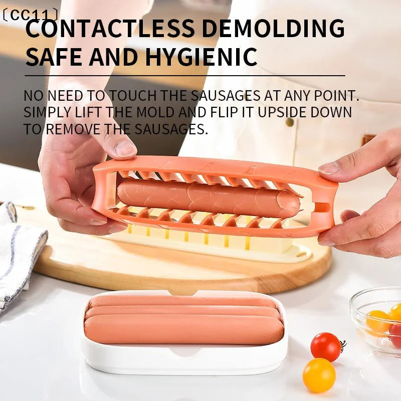 Kitchen Gadget Dog Sausage Slicer Tool Plastic Multifunctional Cutter Qme