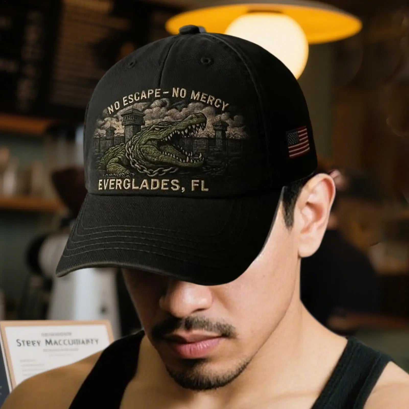 Baseball Hat Alligator Design Dad Hats For Men Wide Brim Sun Protection Headwear For Hiking Work Casual Fitness Golf Outdoor Qme