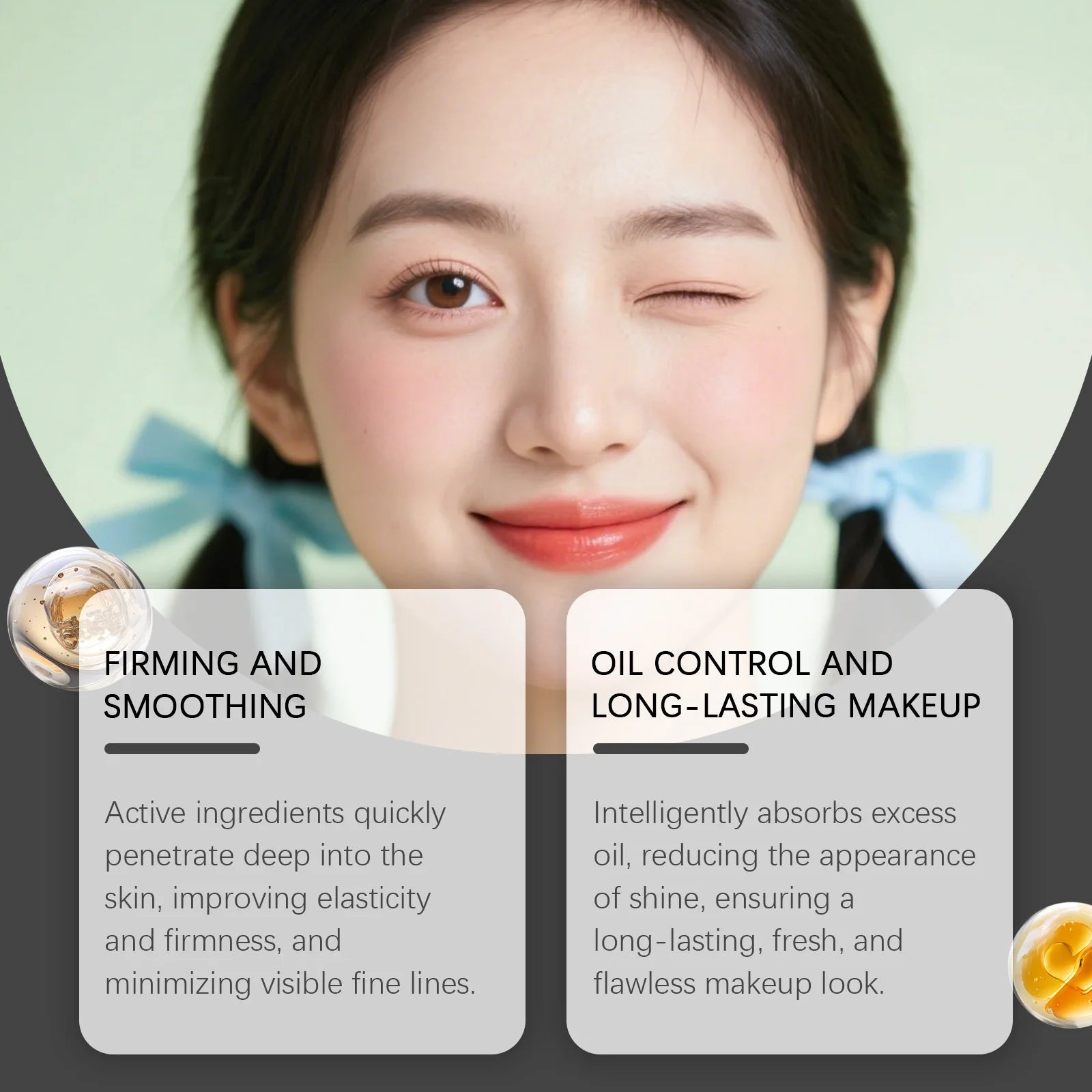 Face Tighten Cream Face Primer Moisturizer Pre-Makeup Isolation Hydrating Base Smoothing Fine Lines Firming Brightening Face Ski Qme