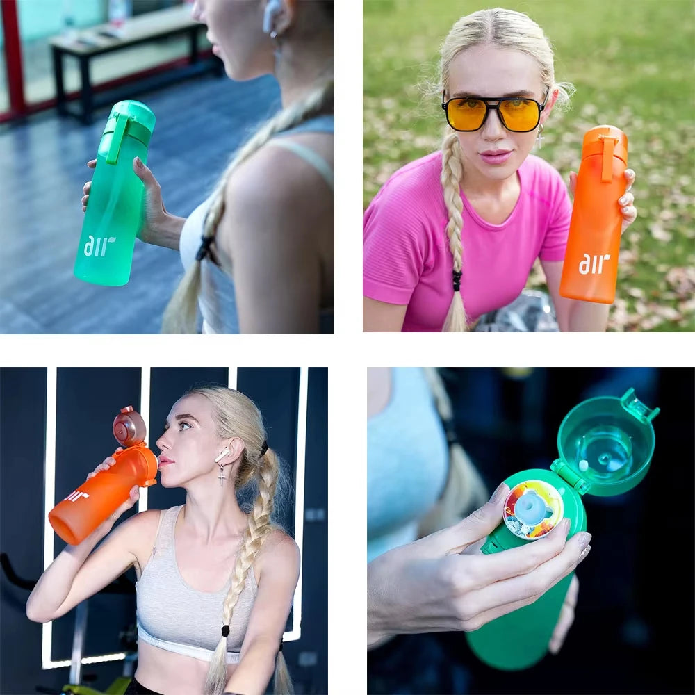 Portable Sports Traw Water Bottle Equipped 0 Sugar Calorie Random Qme