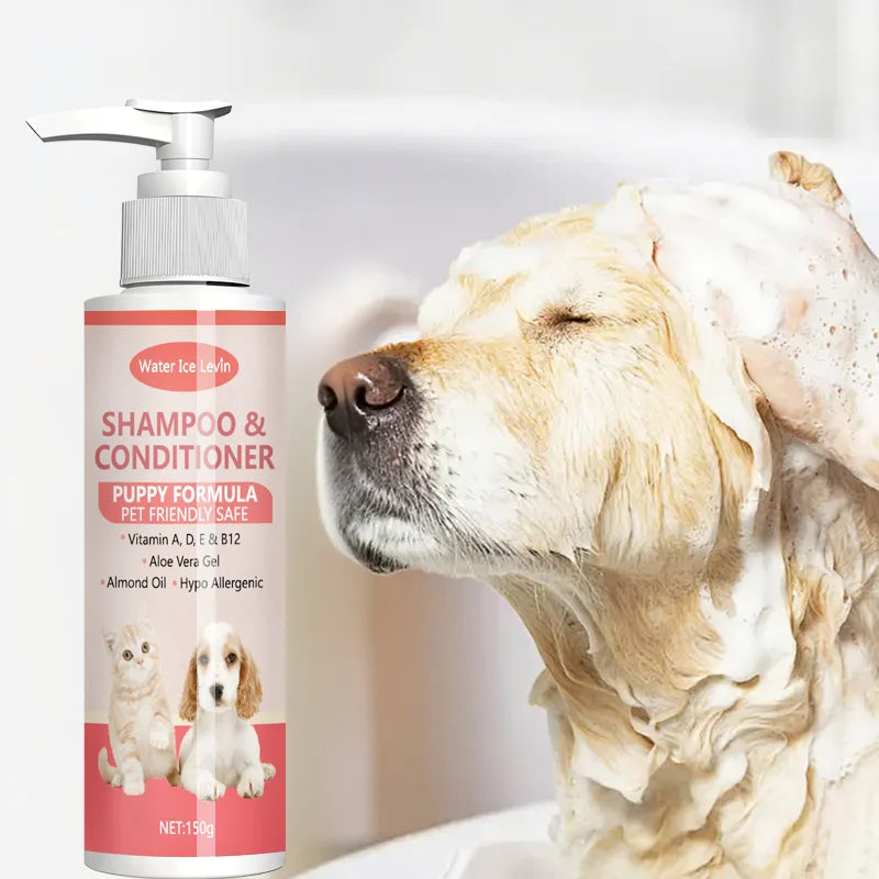 Gentle 2-in-1 Puppy Shampoo & Conditioner with Vitamins & Aloe - Hypoallergenic Formula for Soft, Shiny Coats & Moisturized Skin Qme Default Title