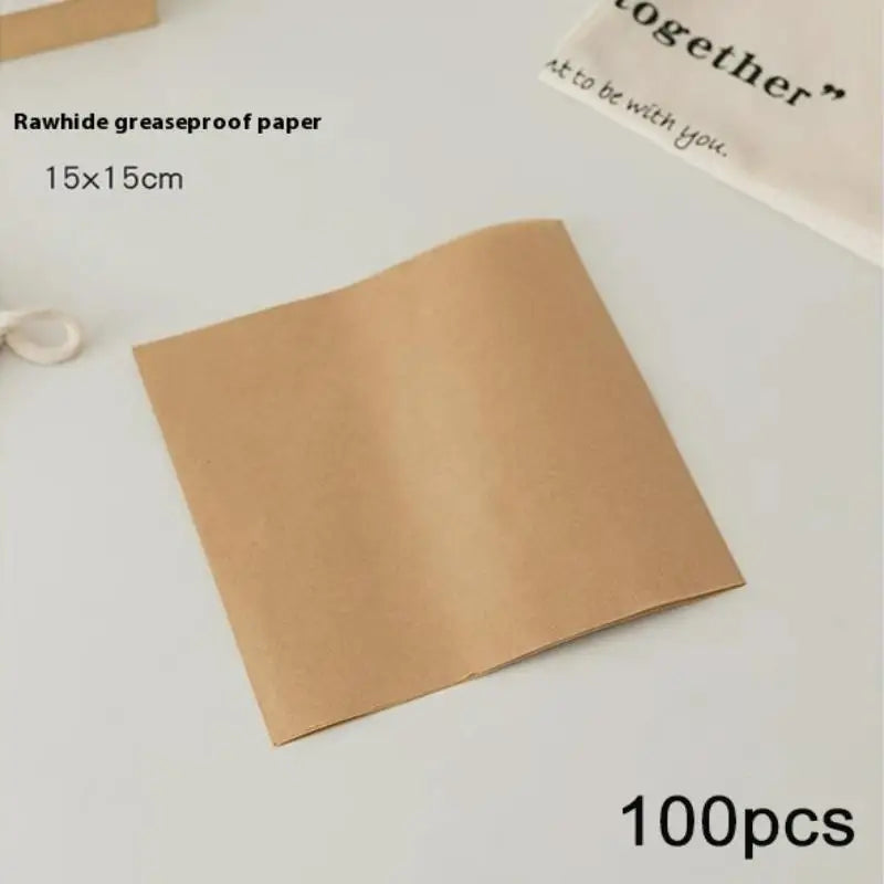 CC11100 Baking Tools Parchment Paper Food Grade Grease Bread Sandwich Qme 15cm Brown