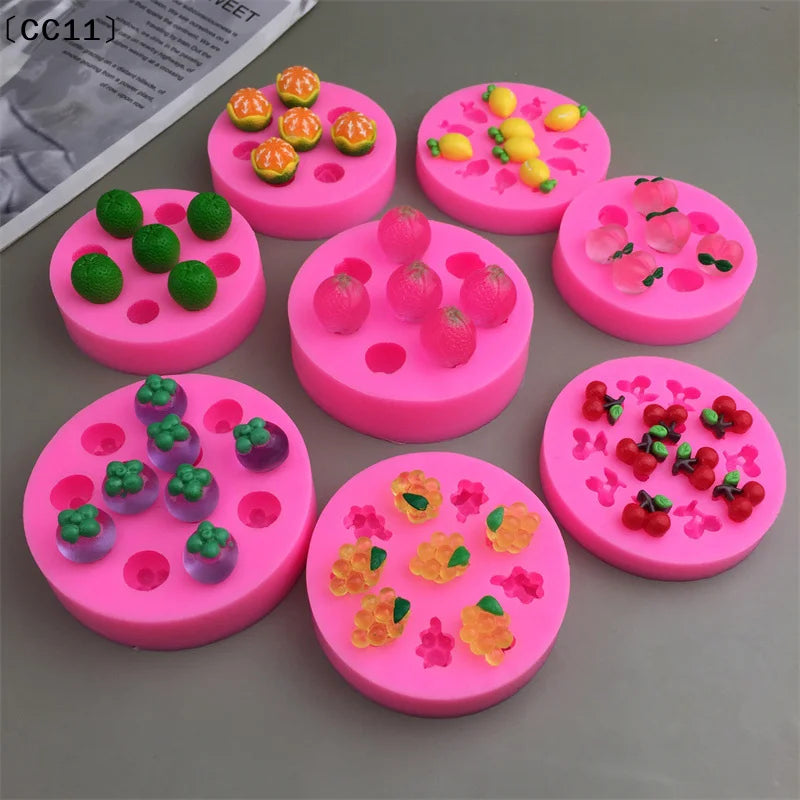 Silicone Fruit Molds Cake Decorating 3D Chocolate Fondant Decorative Qme