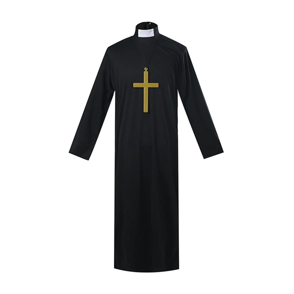 Nun Costume Cross Pendant Necklace Headpiece Costume Nun Headpiece Set for Women Adults Halloween Party Church Event Religious Qme