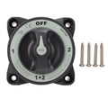 Power Kill Battery 500A Marine Battery Disconnect Heavy Duty 4 Position Battery Selector for RV Boat Qme Black