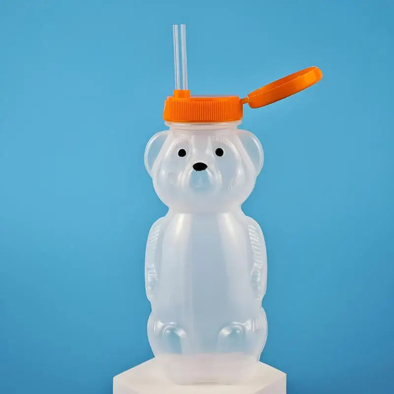 Flexible Straws Leak-proof Squeezable Cup Cute Leak Resistant Babies Qme Orange With straw
