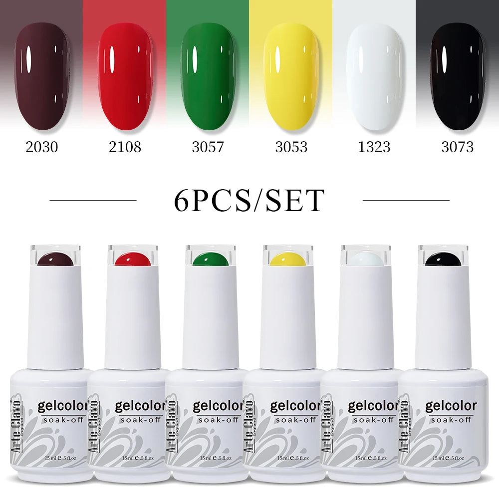 Arte Clavo Glitter Semi Permanent Nail Art LED UV Gel Polish Sparkly