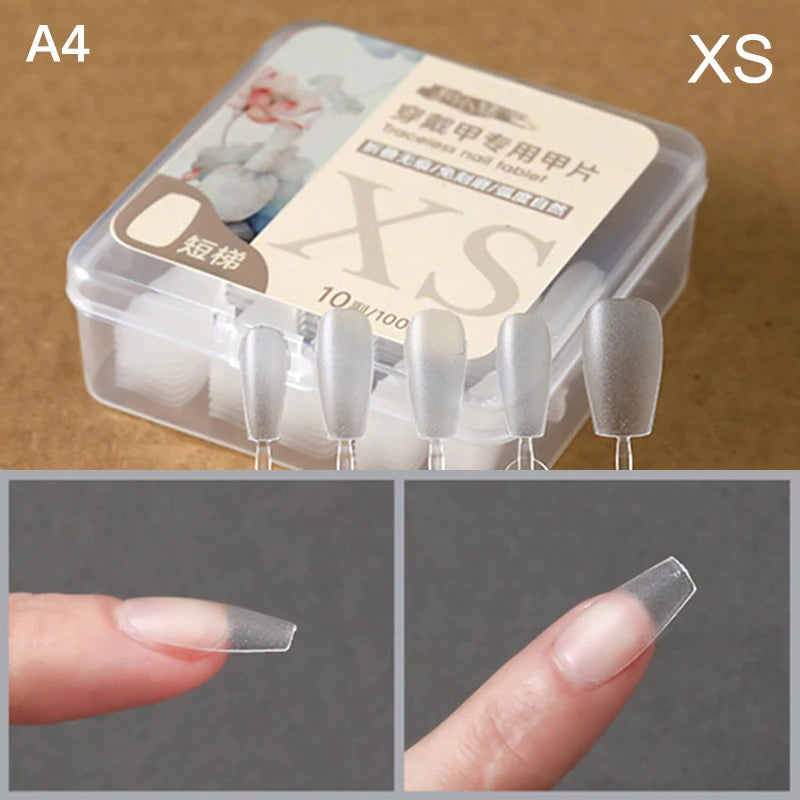 Box False Nails Press Coffin Artificial Clear Fake Nail Tips Qme A4