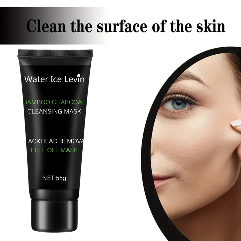 Bamboo charcoal cleansing mask Blackhead Removal Deep Mask Deep Cleansing Cleansing Exfoliating Mask Treatment Black Mask Qme