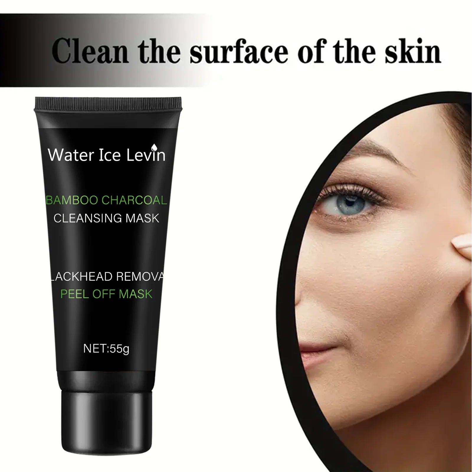 Bamboo charcoal cleansing mask Blackhead Removal Deep Mask Deep Cleansing Cleansing Exfoliating Mask Treatment Black Mask Qme