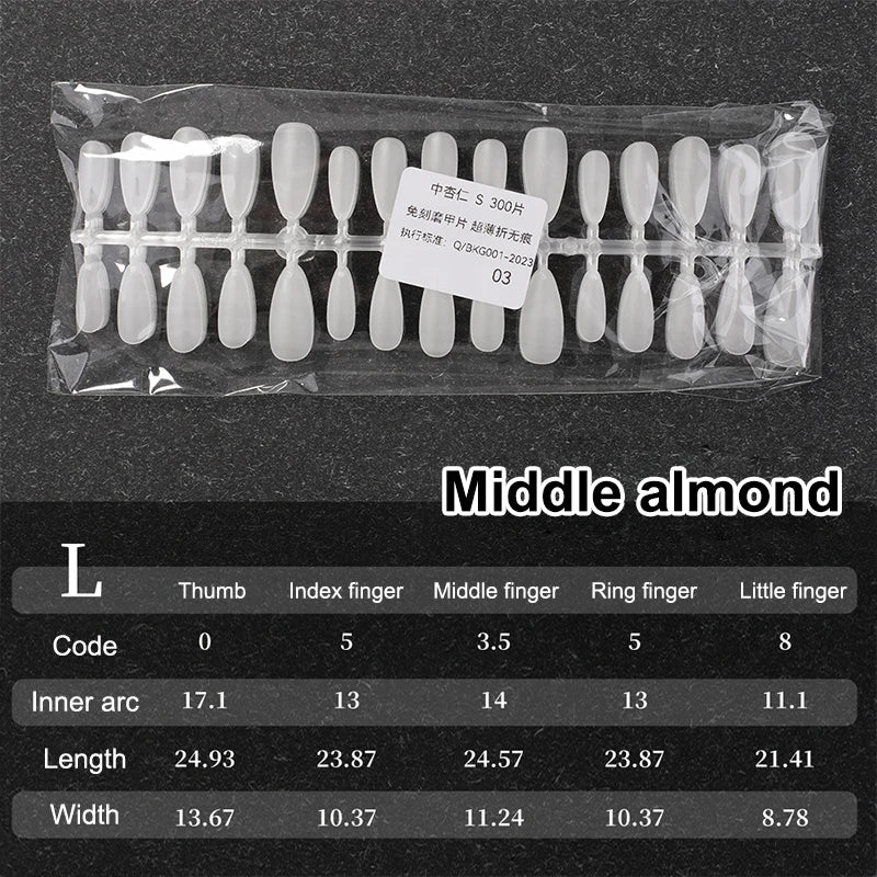 Bag Fake Nail Tips Matte Coverage Transparent False Nails Gel