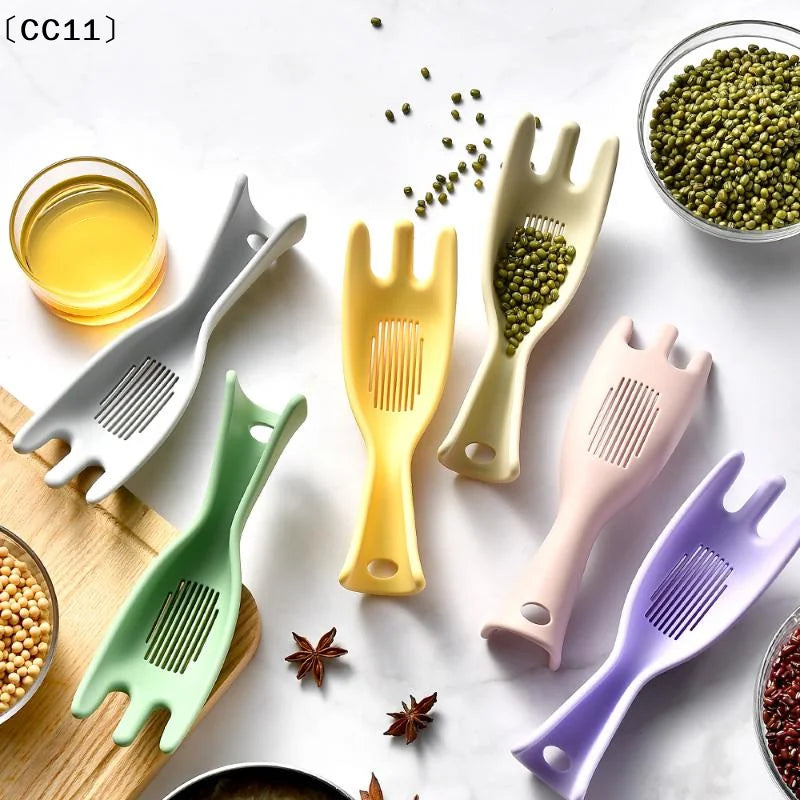 Silicone Rice Sieve Spoon Multifunctional Kitchen Drain Colander Qme