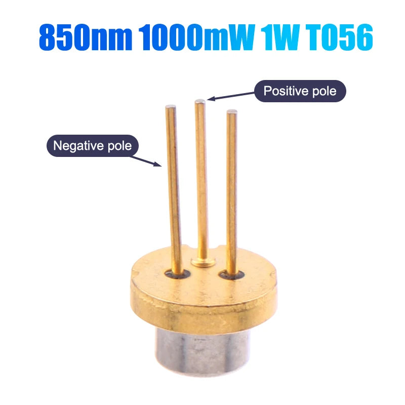 Semiconductor Laser Tube 850nm 1W 1000mW Power IR Diode LD TO56 Qme